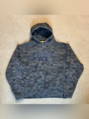 Caterpillar Dark Gray Camo Hooded Sweatshirt